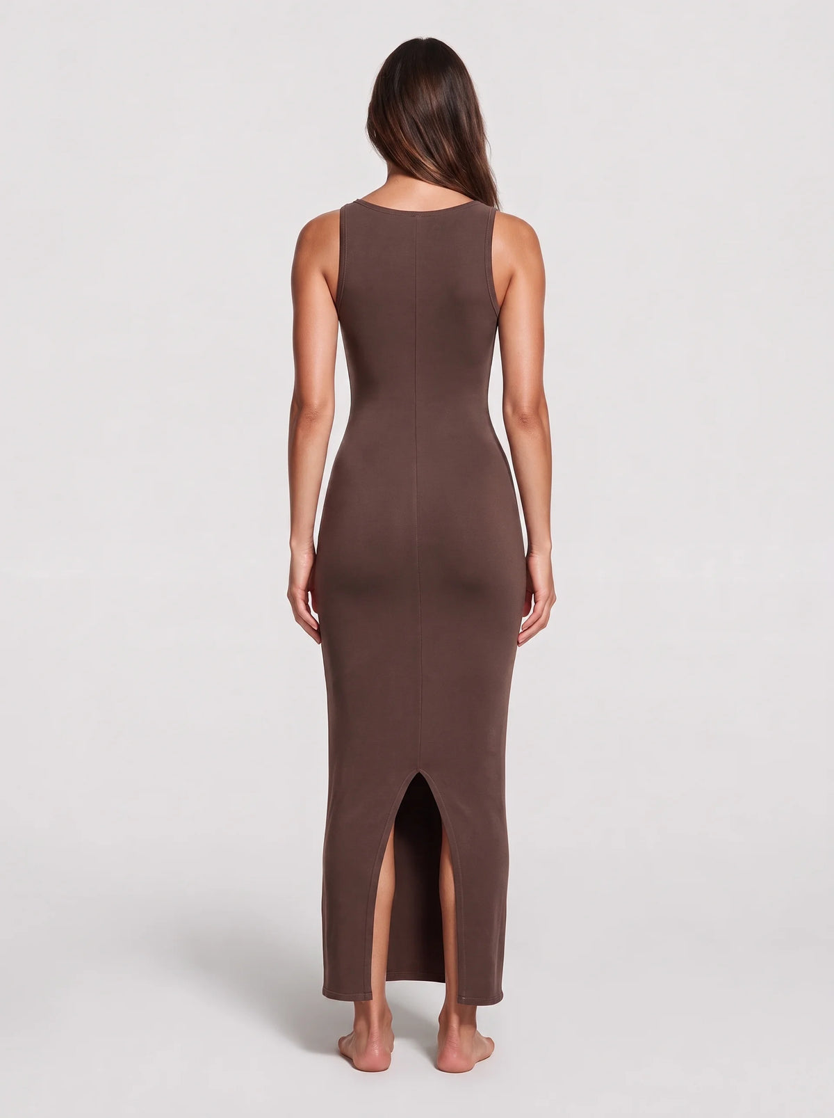 U-Neck Slit Maxi Dress