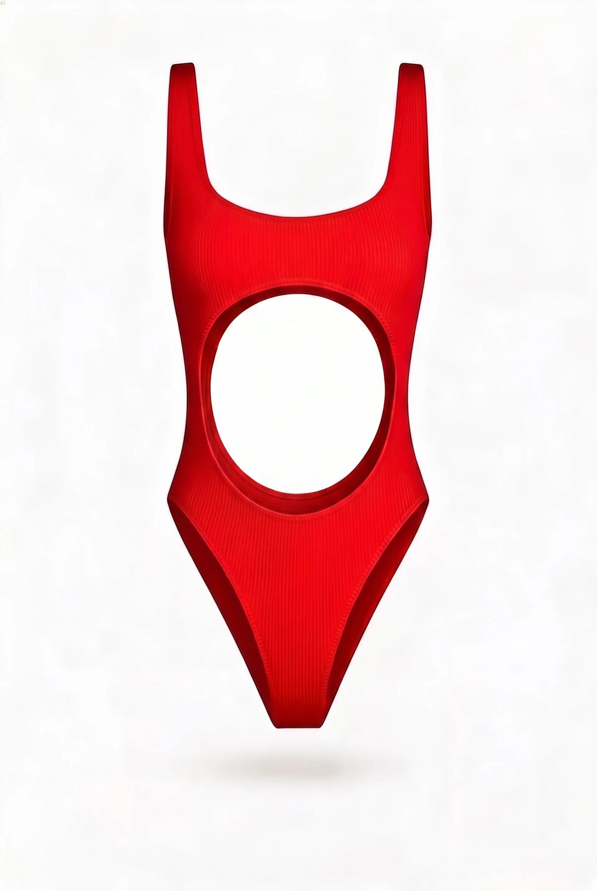 Ribbed Cut-Out One-Piece Swimsuit