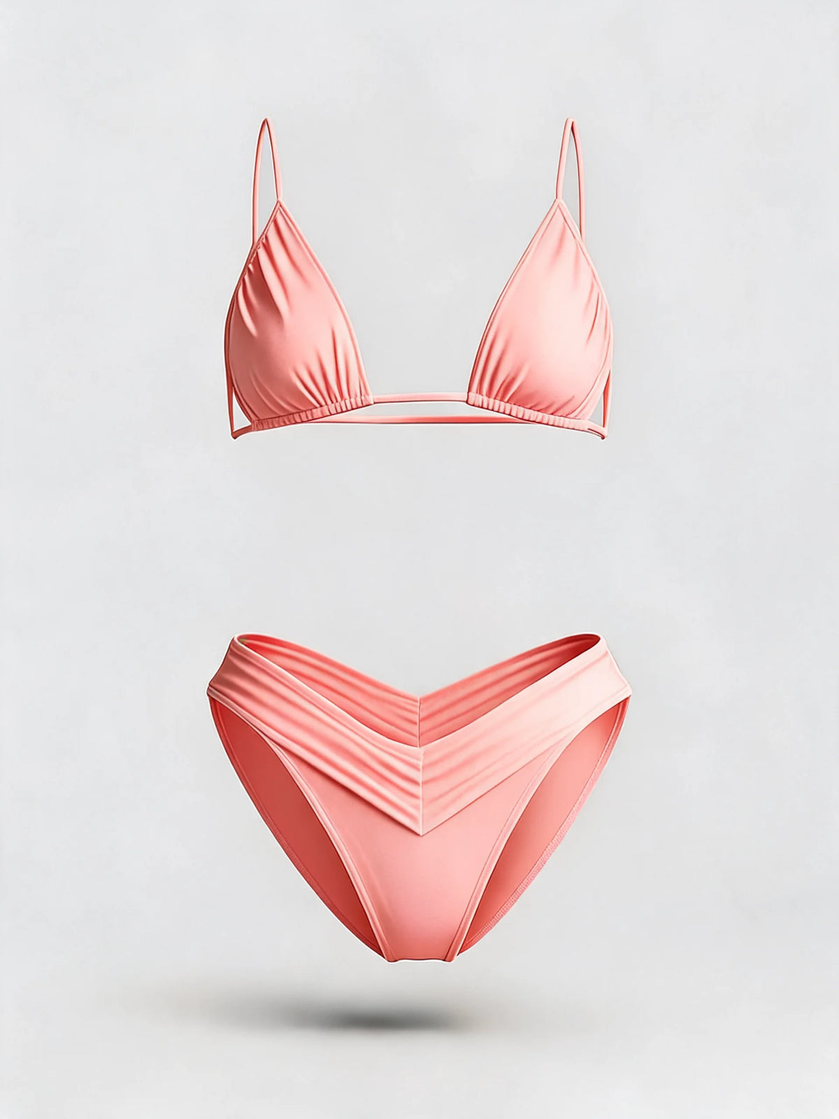 Solid Colour Bikini Set