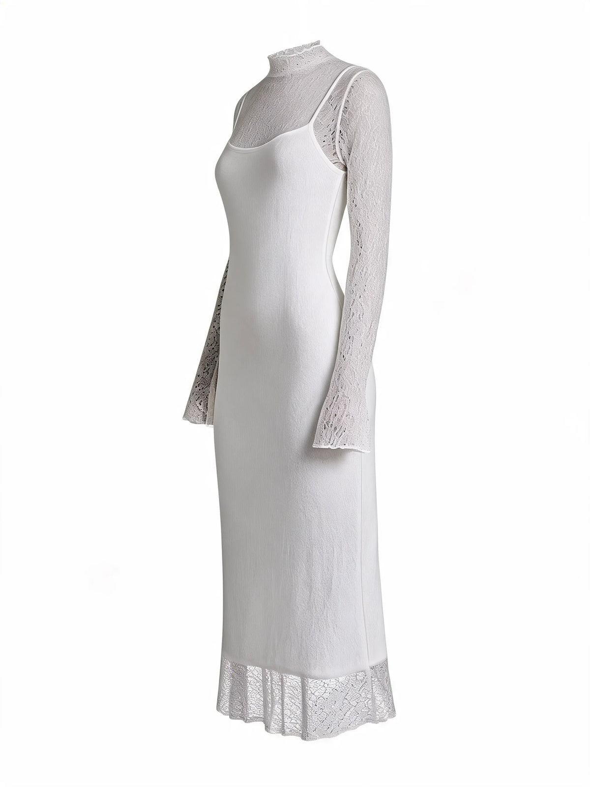 Womens Lace Long Sleeve Dress