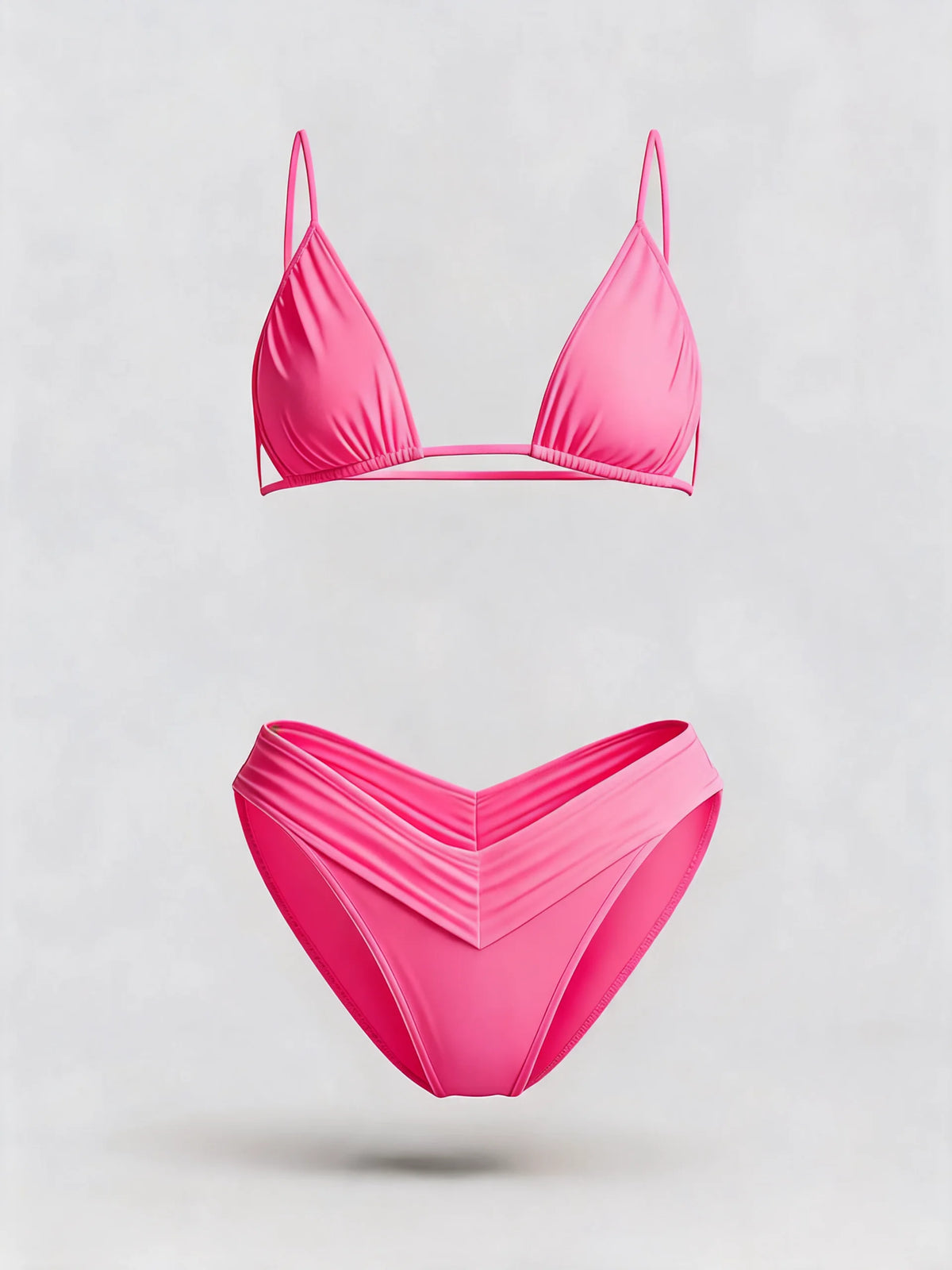 Solid Colour Bikini Set