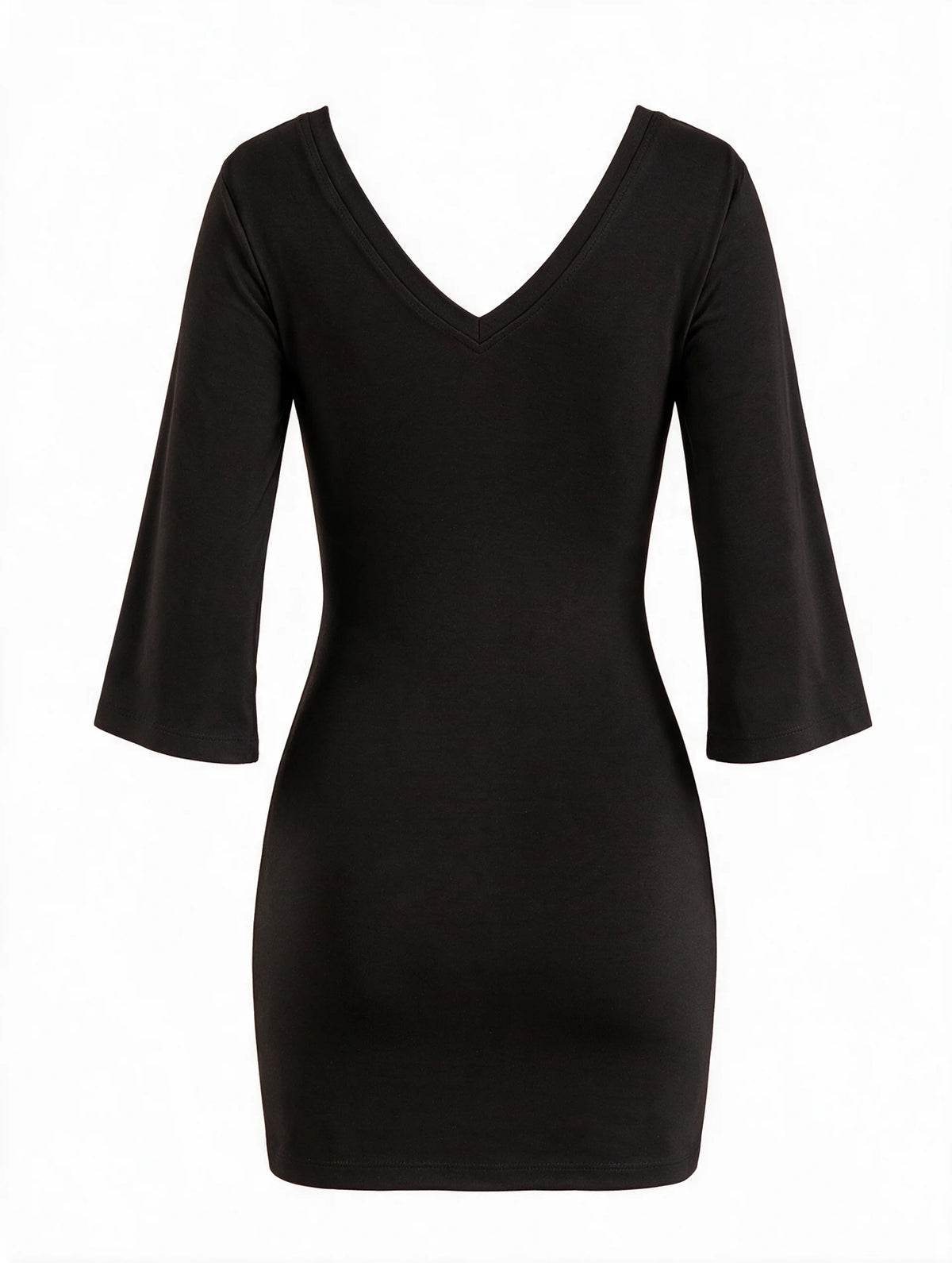V-Neck Bodycon Mini Dress