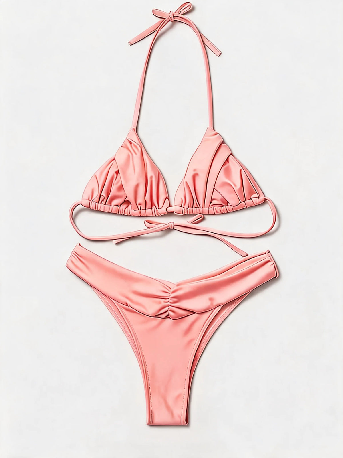 Solid Colour Bikini Set