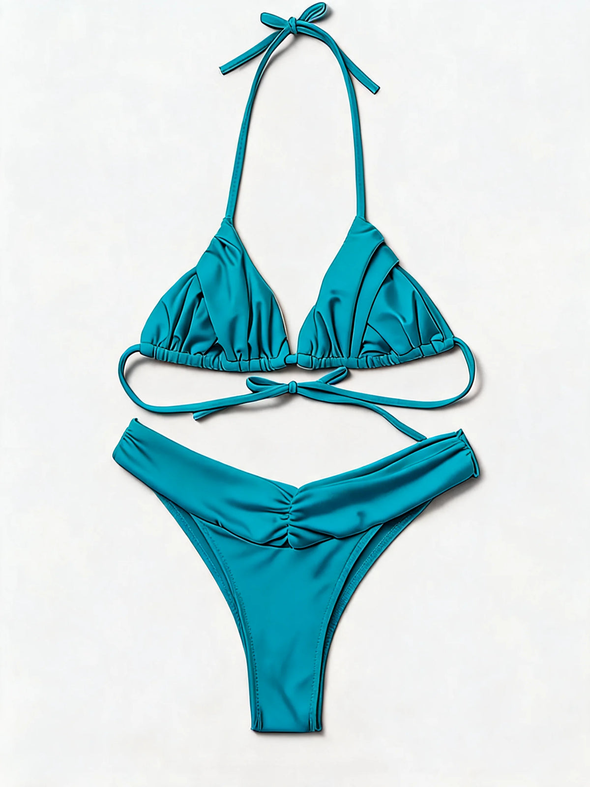 Solid Colour Bikini Set