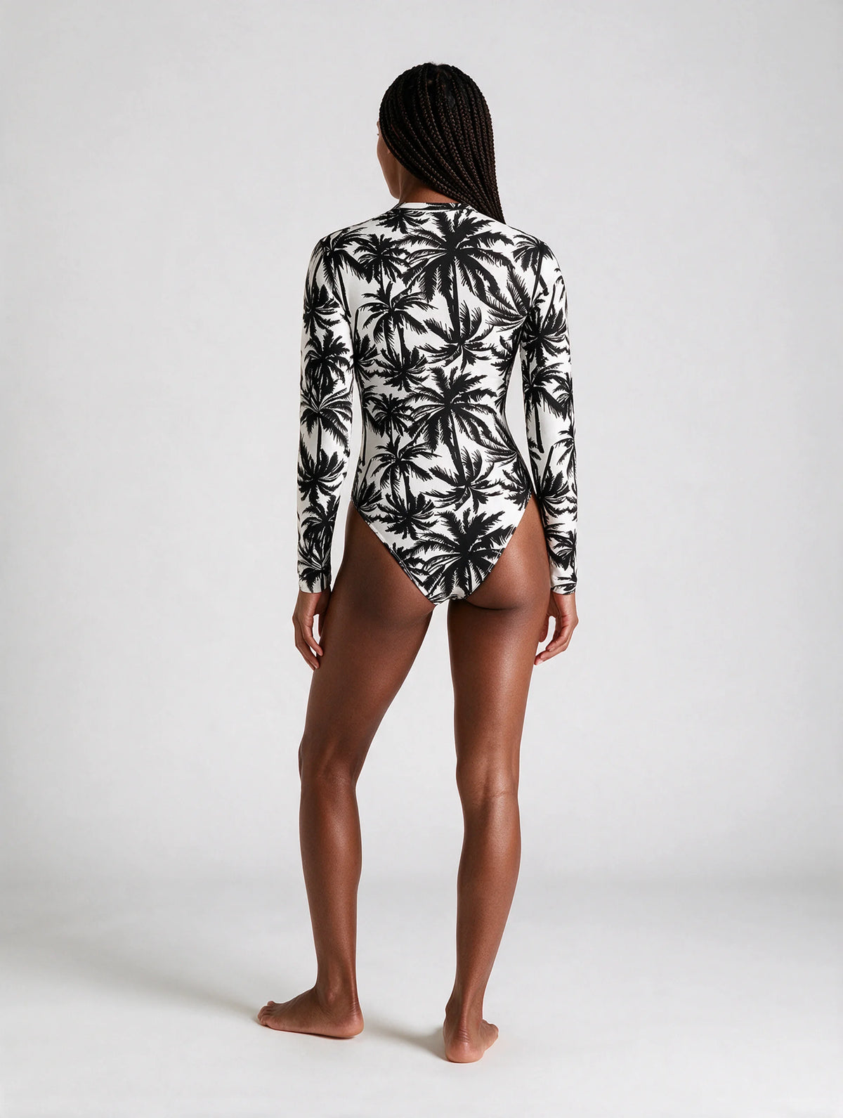 Long Sleeve Zip One-Piece Swimsuit