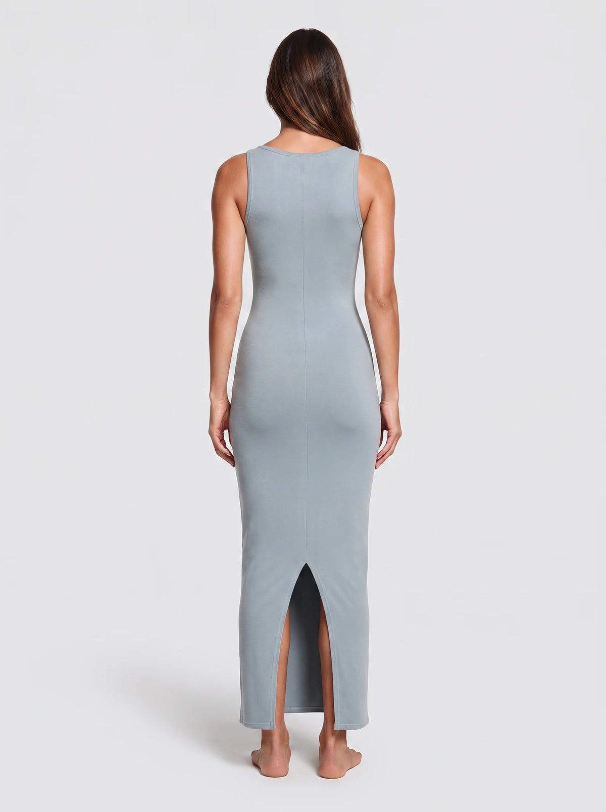 U-Neck Slit Maxi Dress