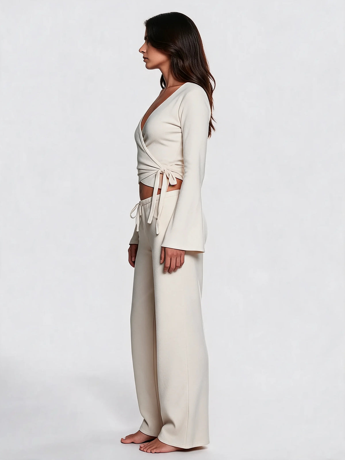 Fleece-Lined Drawstring Lounge Set