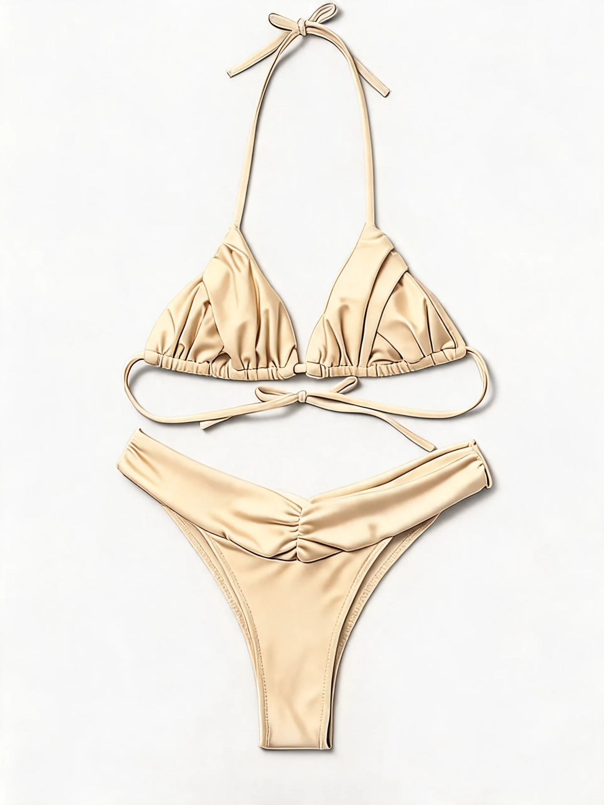 Solid Colour Bikini Set