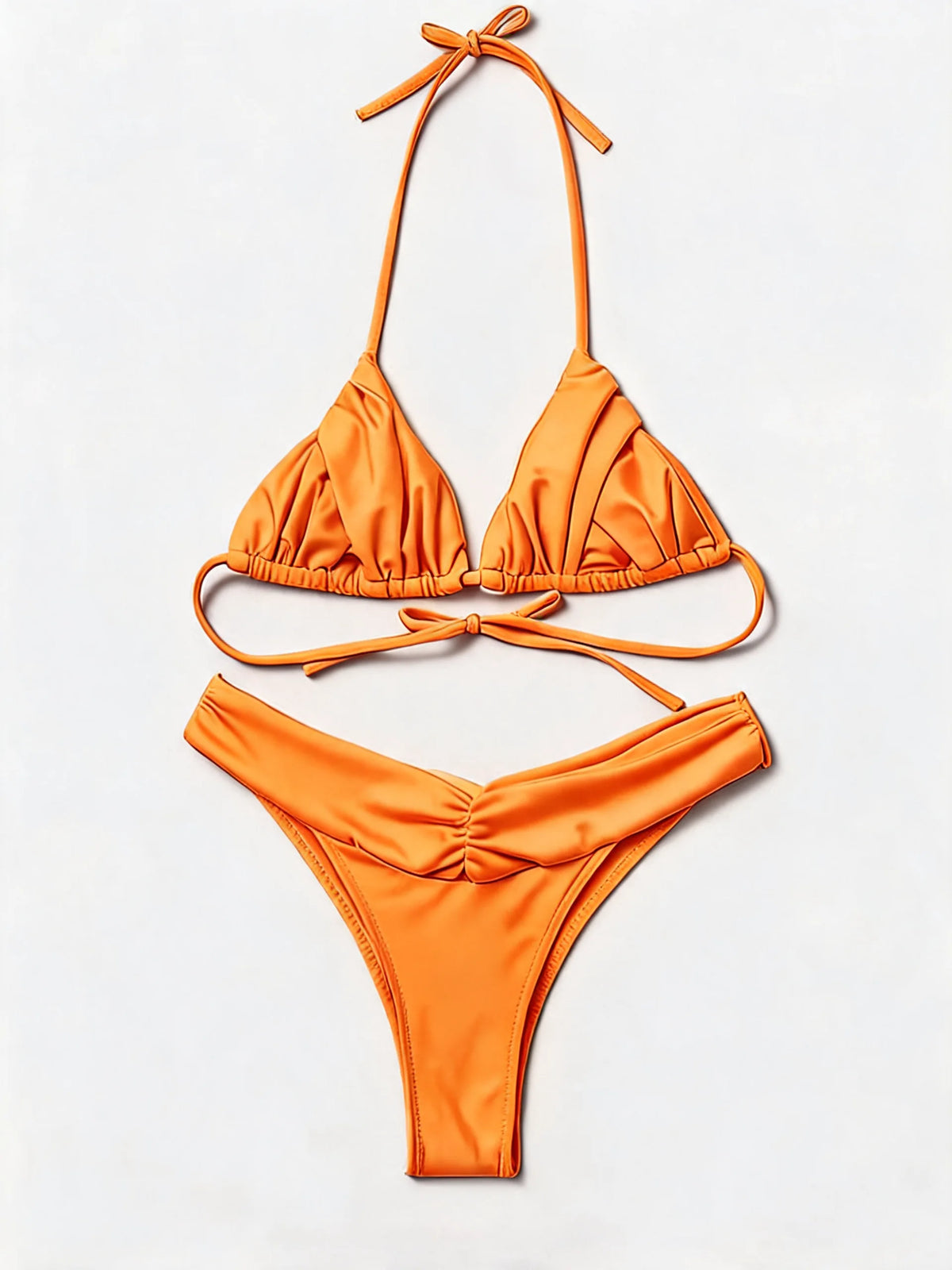 Solid Colour Bikini Set