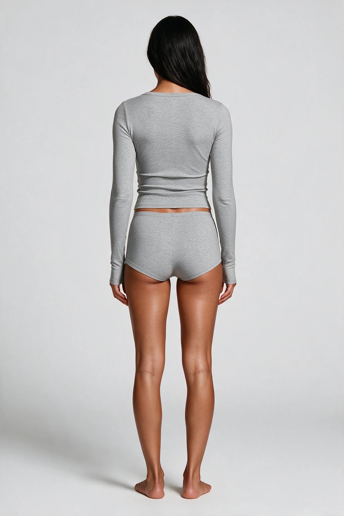 Long Sleeve Lounge Set with Built-In Bra