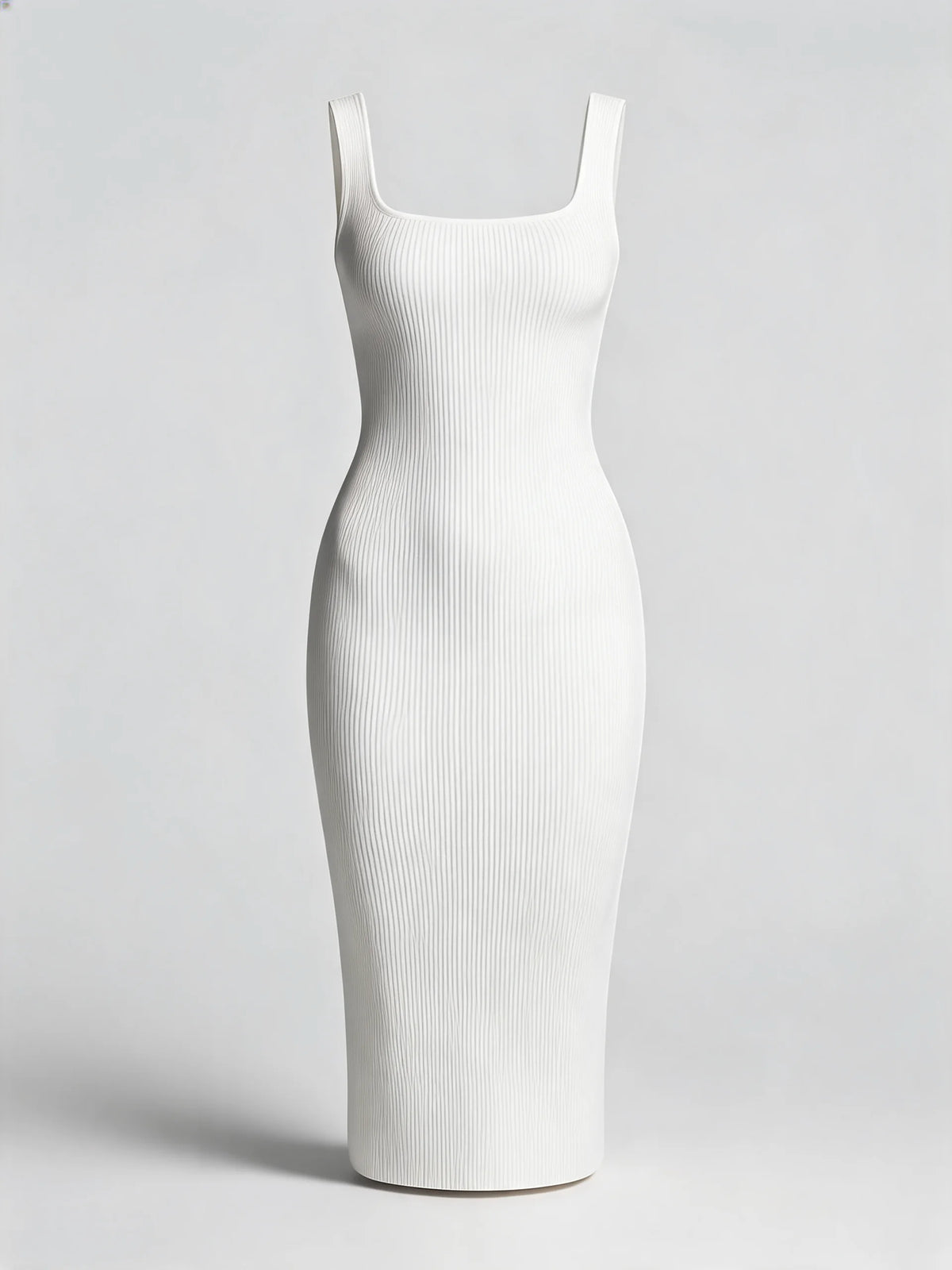 Sleeveless Ribbed Midi Dress