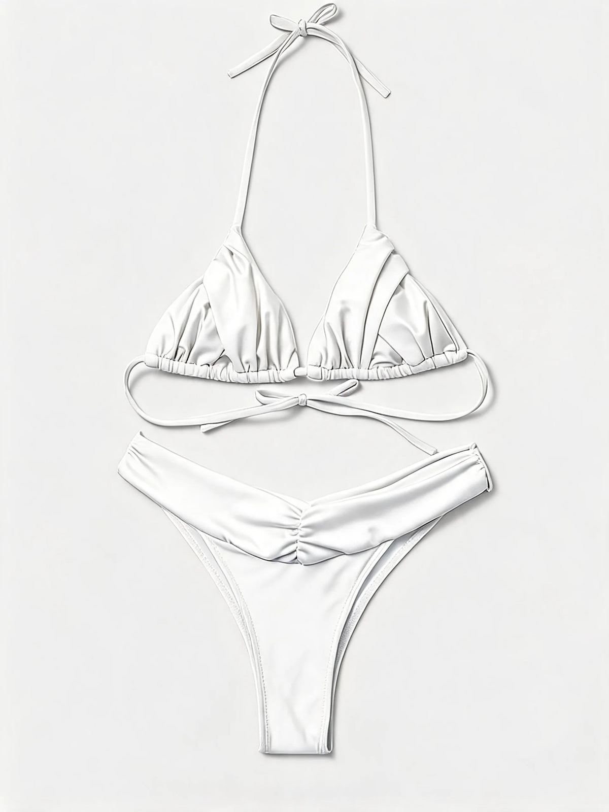Solid Colour Bikini Set