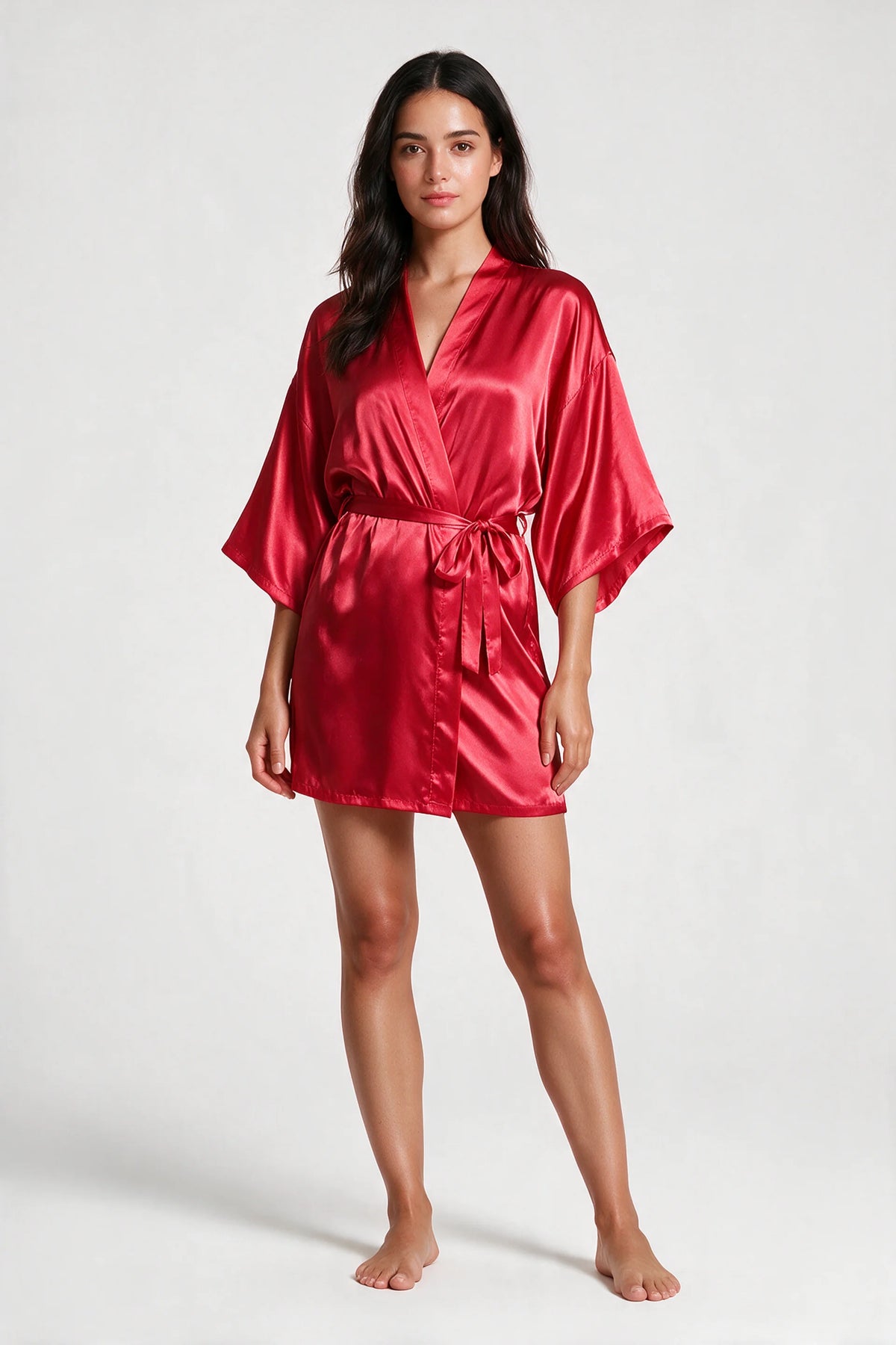 Satin Tie-Waist Robe