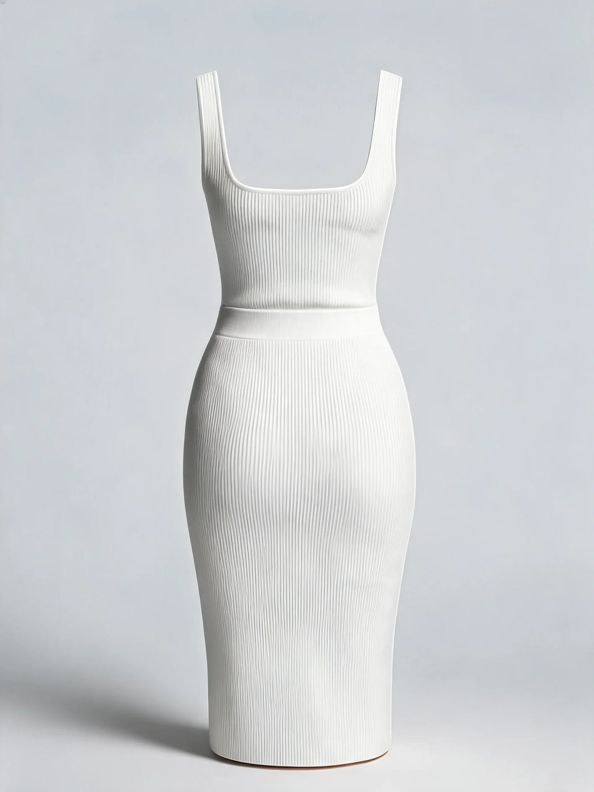 Sleeveless Ribbed Midi Dress
