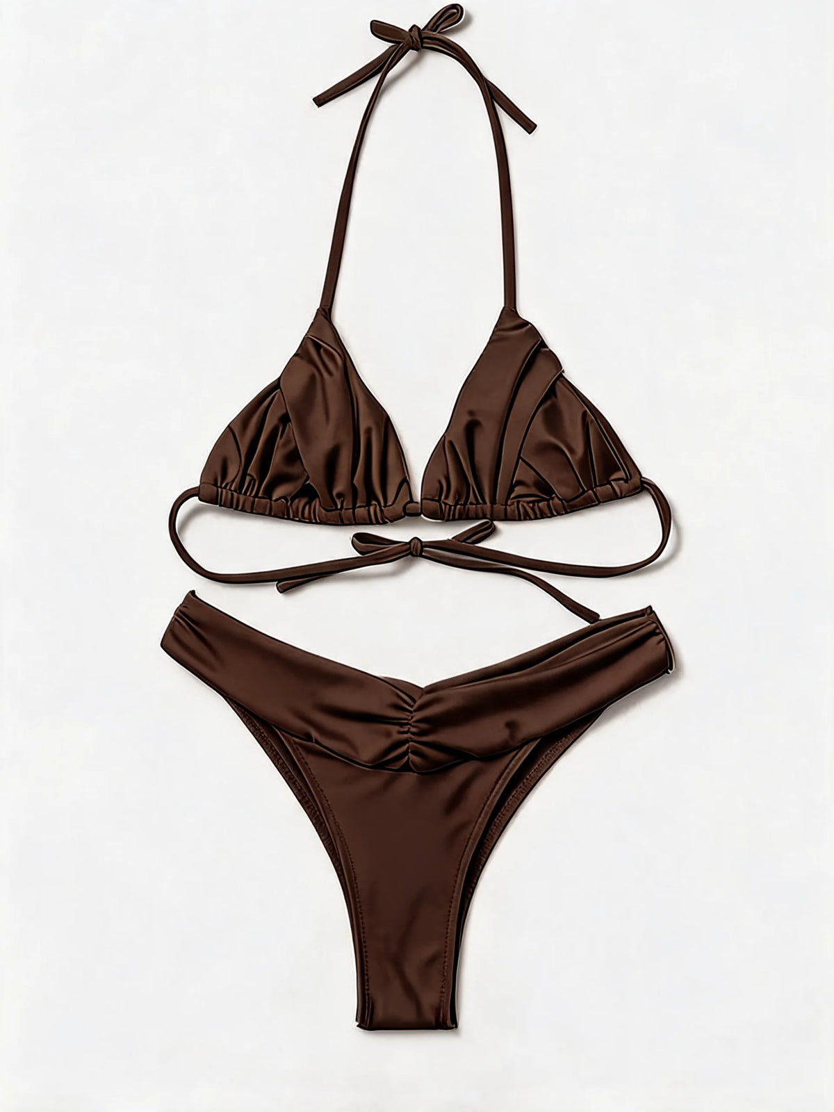 Solid Colour Bikini Set
