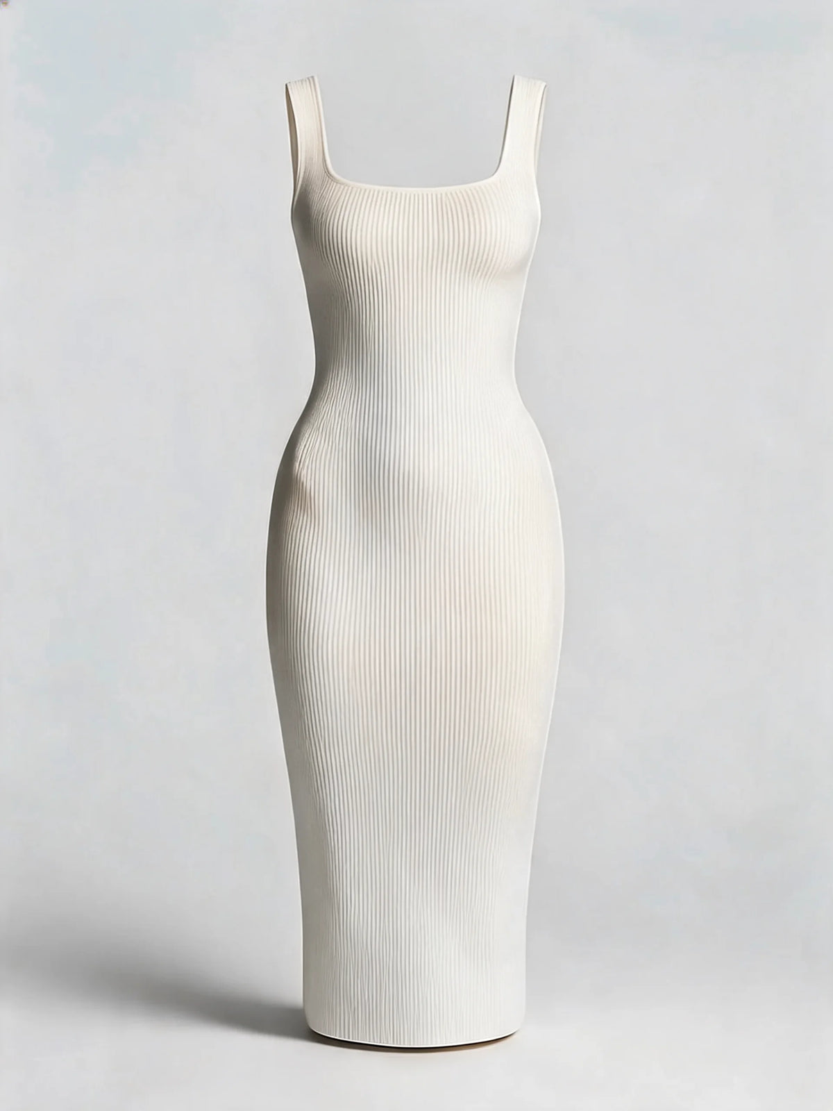 Sleeveless Ribbed Midi Dress