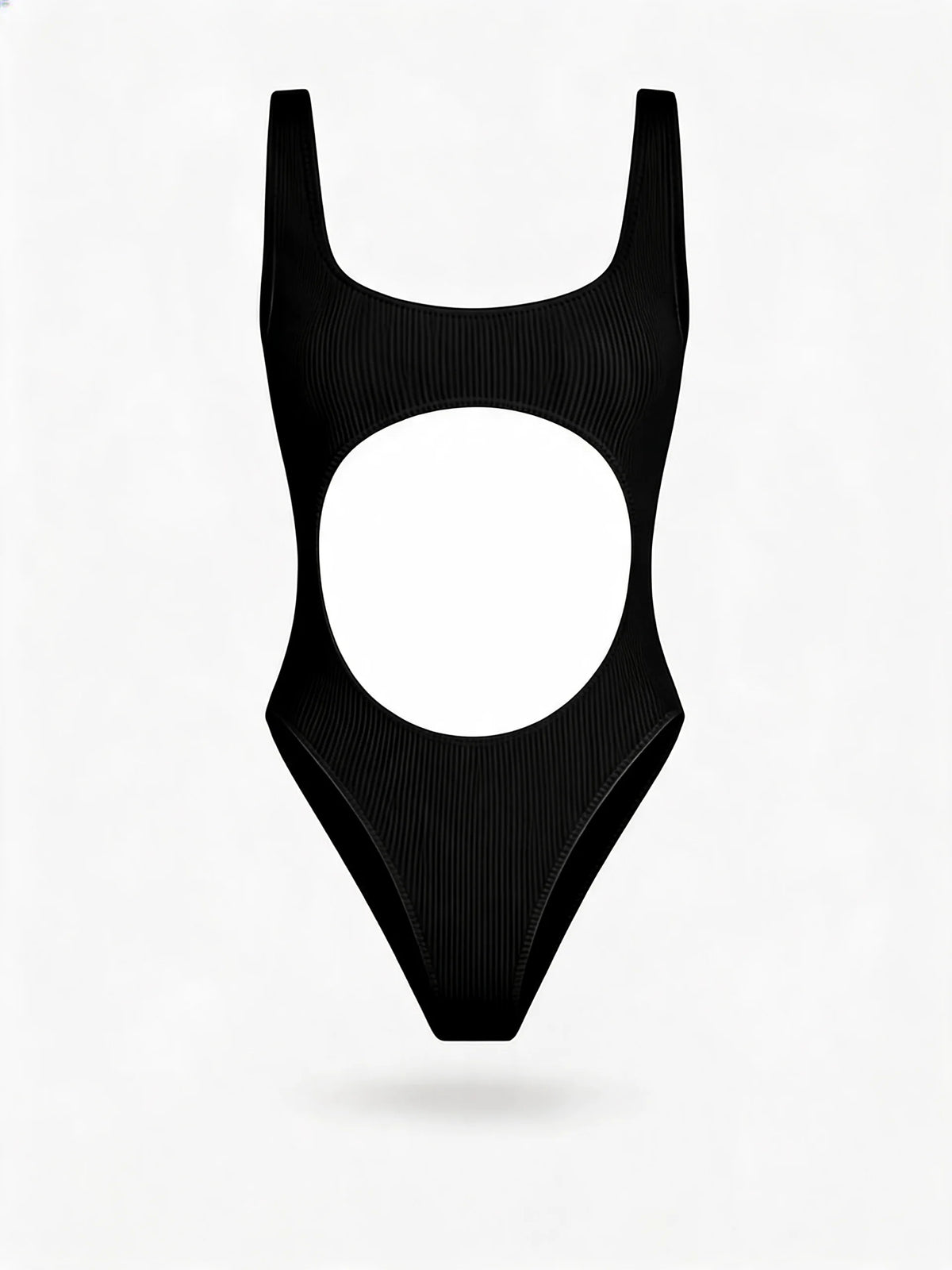 Ribbed Cut-Out One-Piece Swimsuit