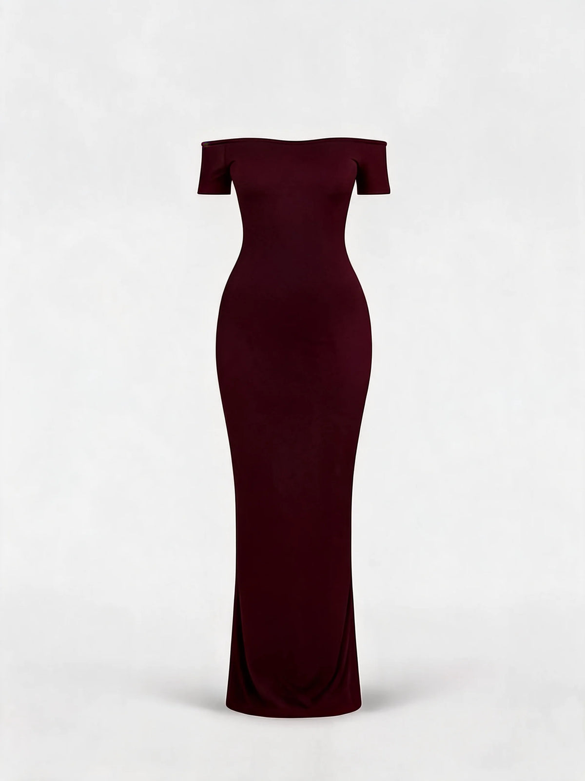 Off-Shoulder Sculpt Midi Dress