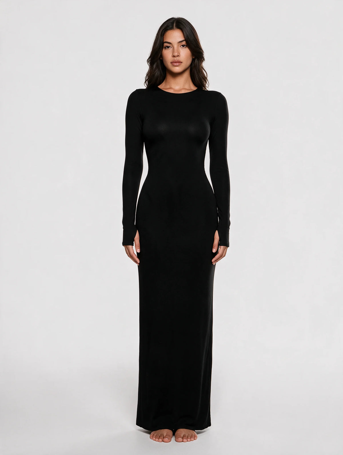 Long Sleeve Sculpt Maxi Dress