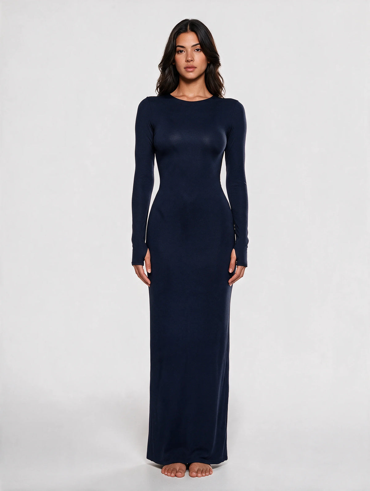 Long Sleeve Sculpt Maxi Dress