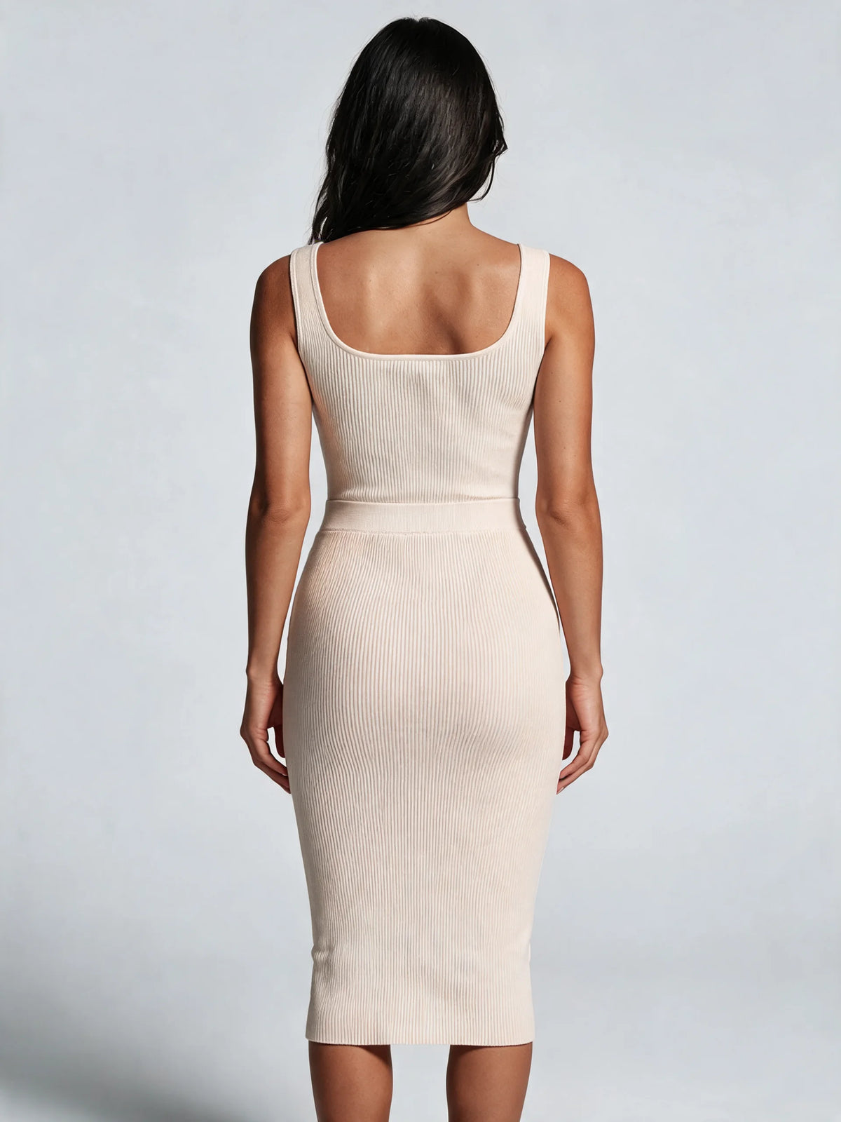 Sleeveless Ribbed Midi Dress