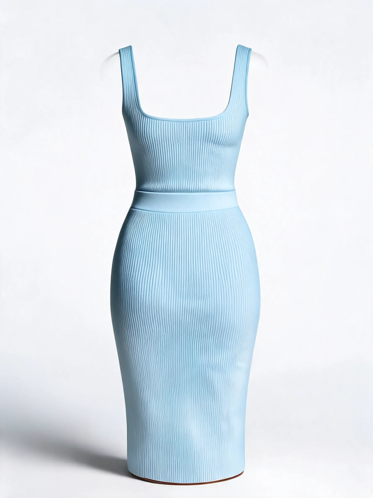 Sleeveless Ribbed Midi Dress