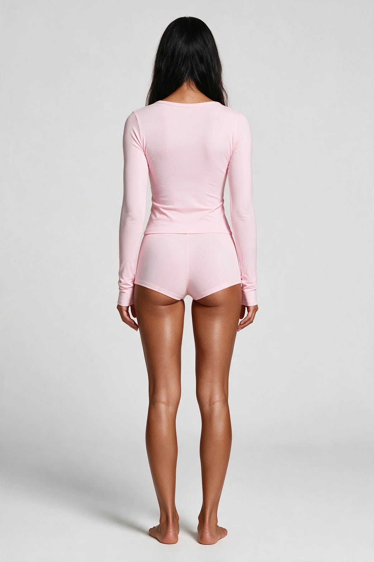 Long Sleeve Lounge Set with Built-In Bra