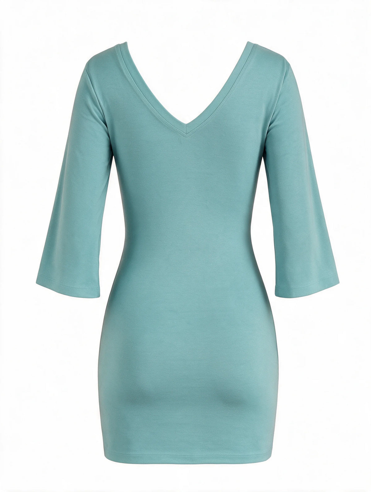 V-Neck Bodycon Mini Dress