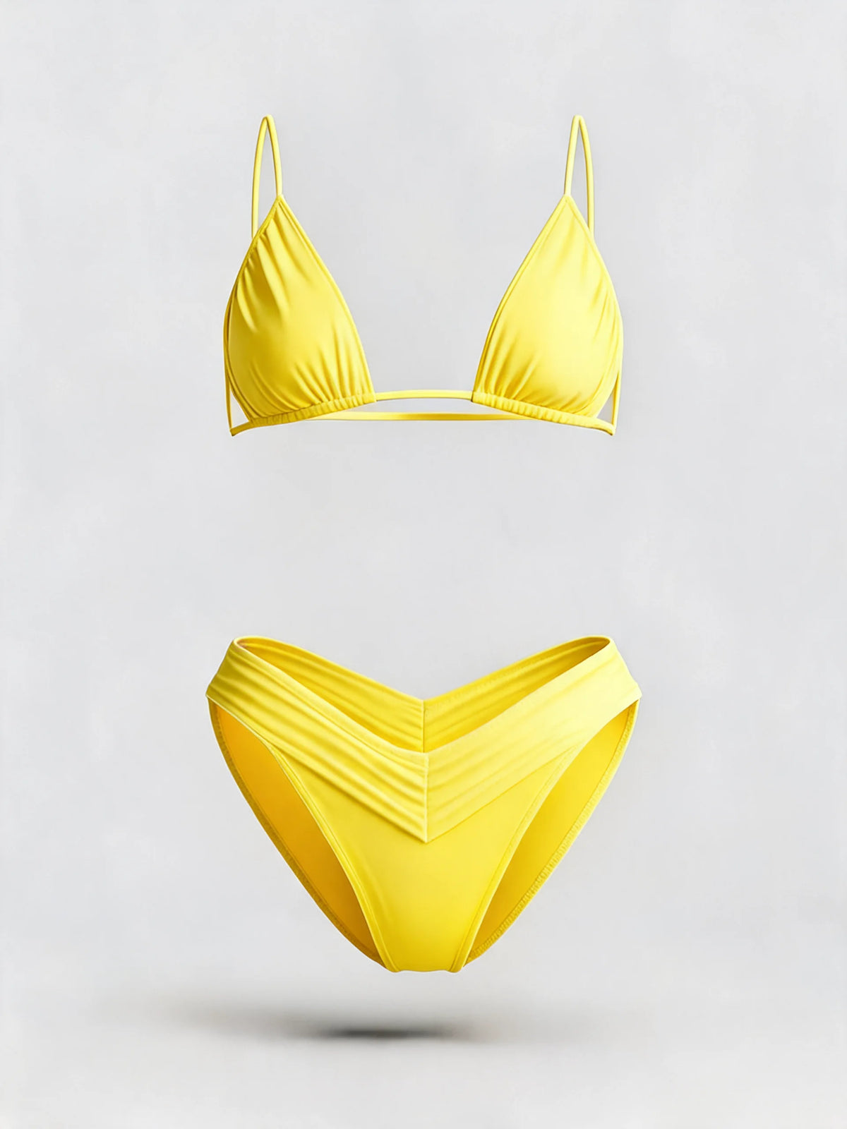 Solid Colour Bikini Set