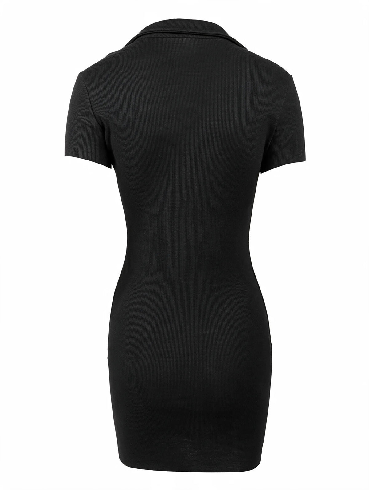 Ribbed Short Sleeve Mini Dress