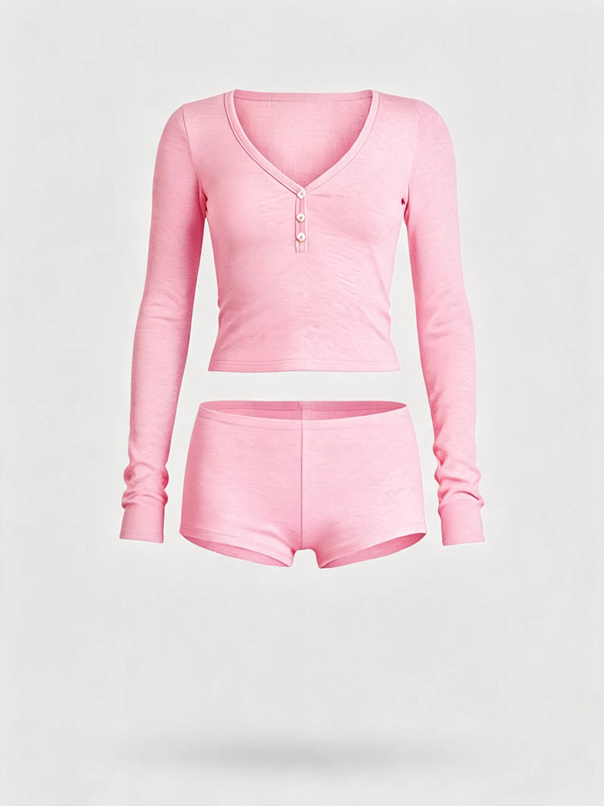 Long Sleeve Lounge Set with Built-In Bra