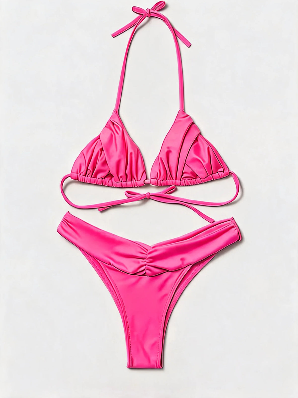 Solid Colour Bikini Set