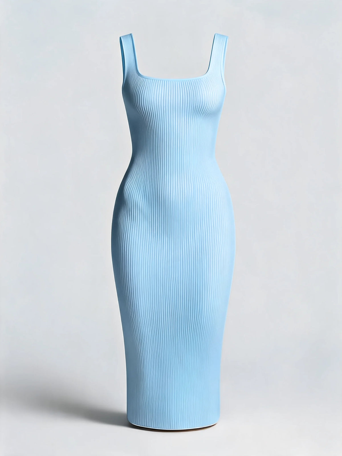 Sleeveless Ribbed Midi Dress
