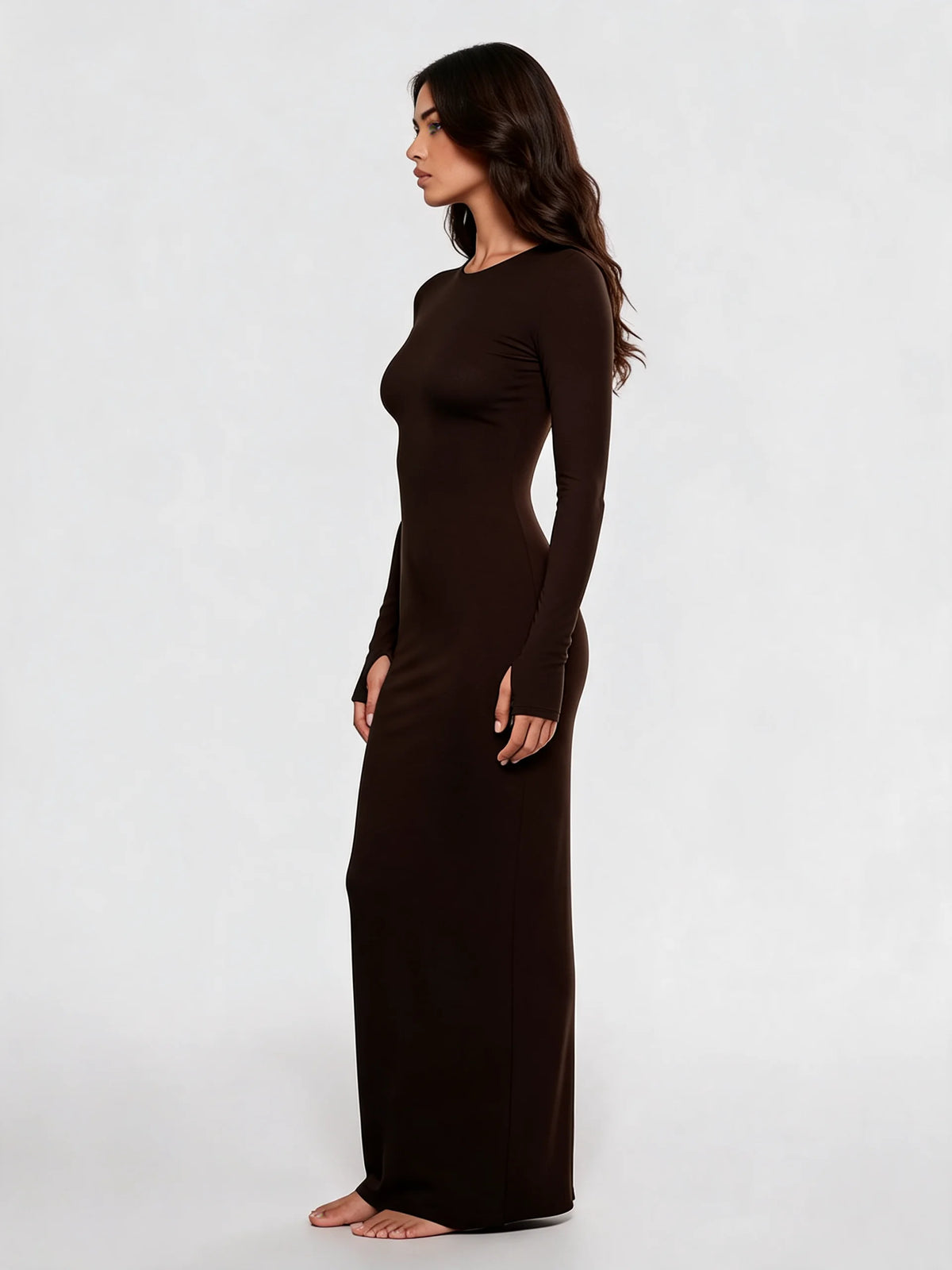 Long Sleeve Sculpt Maxi Dress