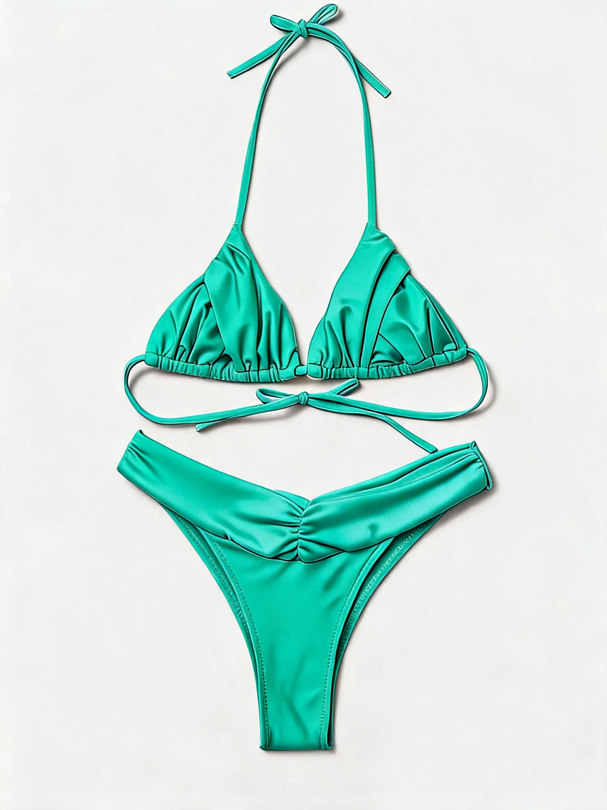 Solid Colour Bikini Set