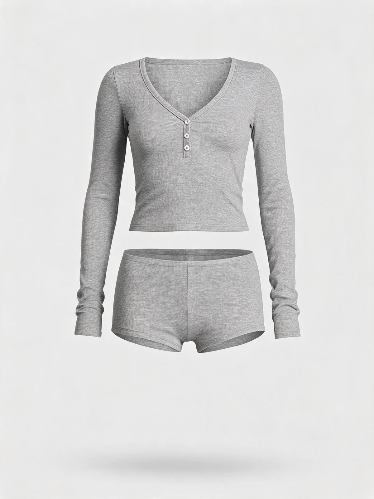 Long Sleeve Lounge Set with Built-In Bra