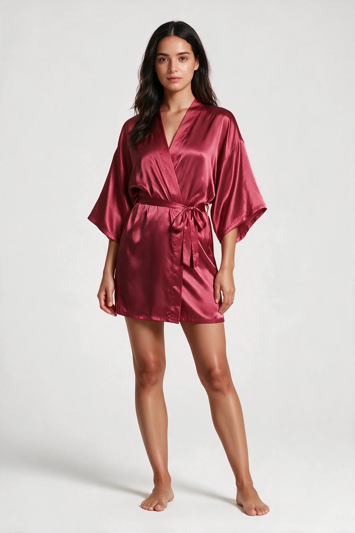Satin Tie-Waist Robe