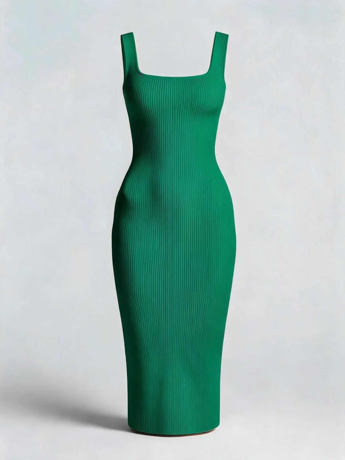 Sleeveless Ribbed Midi Dress
