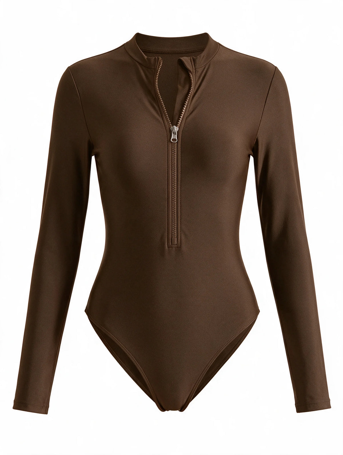 Long Sleeve Zip One-Piece Swimsuit