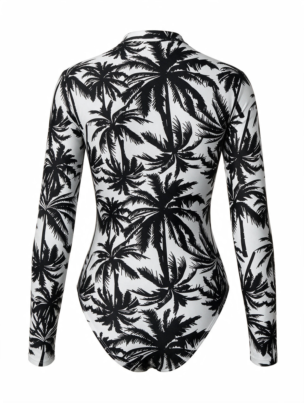 Long Sleeve Zip One-Piece Swimsuit