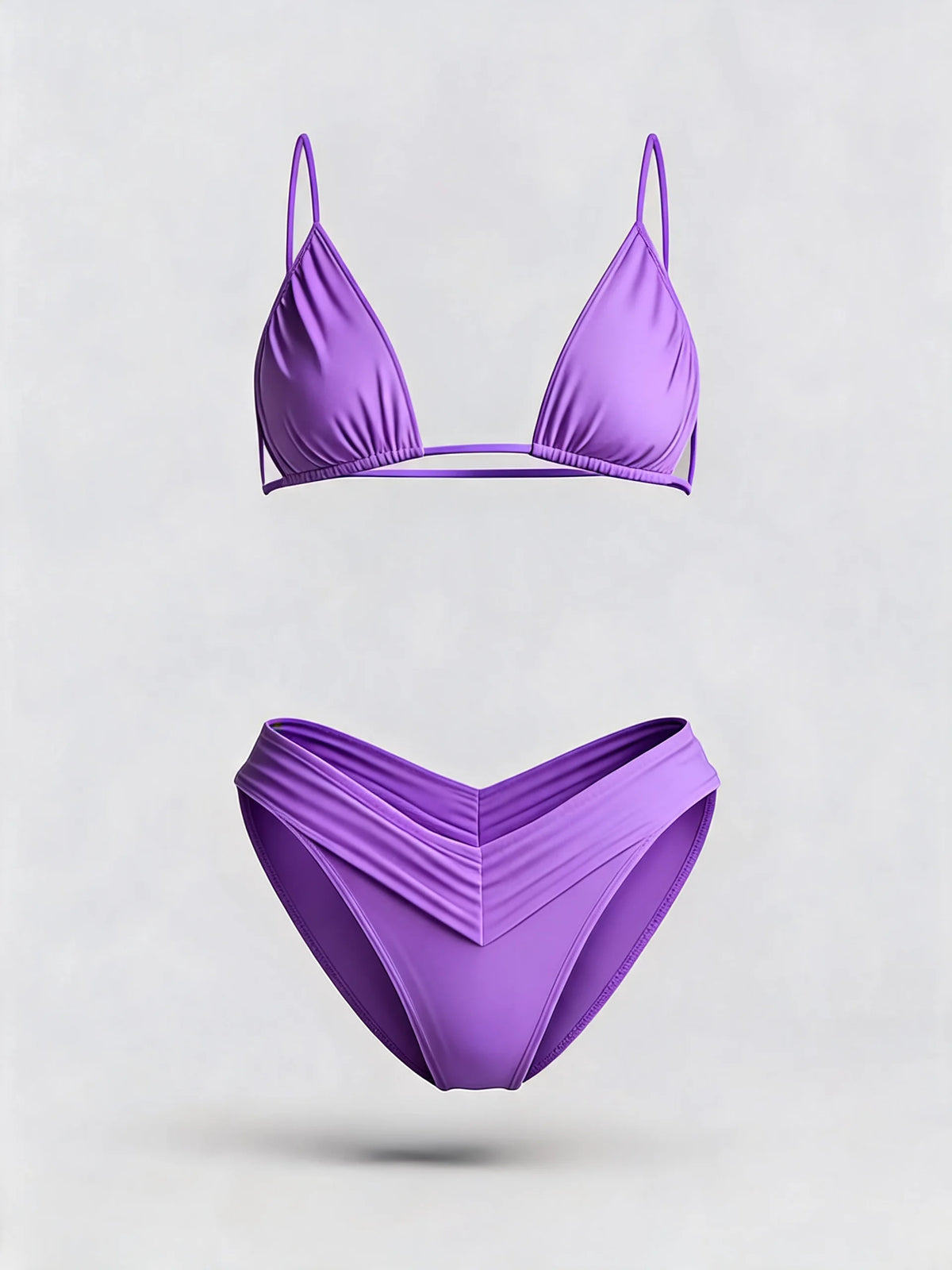 Solid Colour Bikini Set