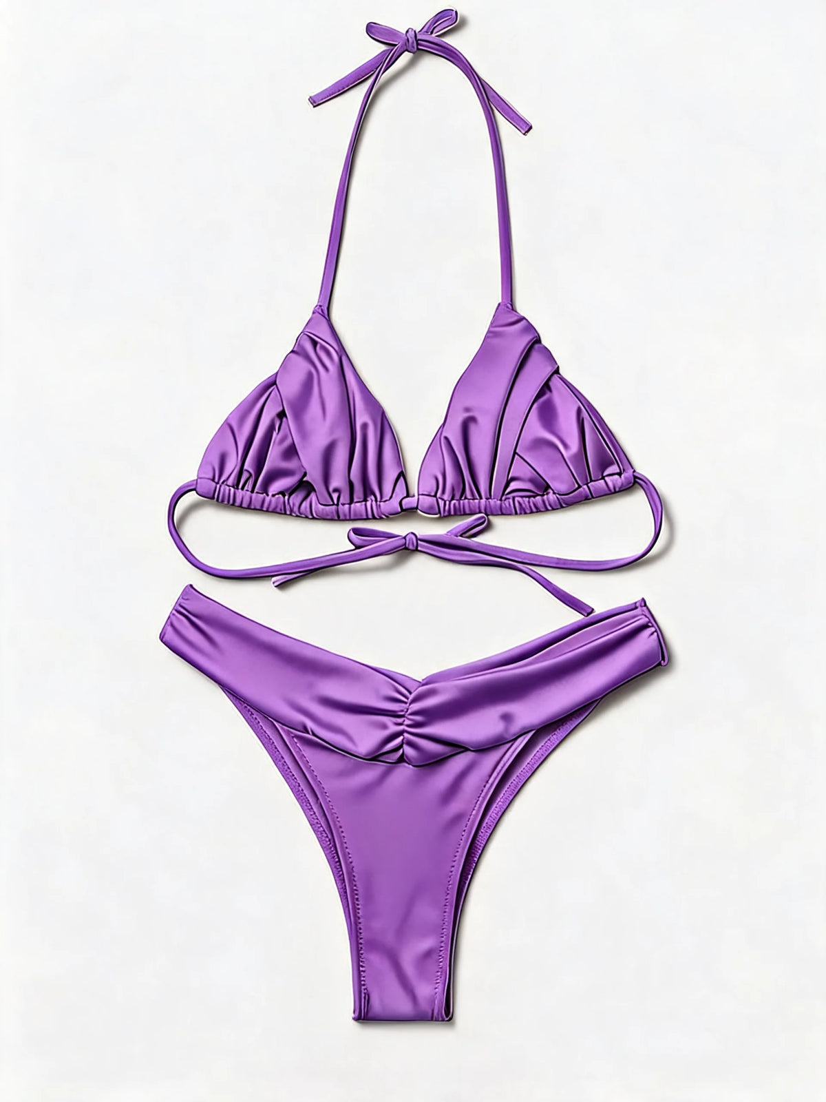 Solid Colour Bikini Set
