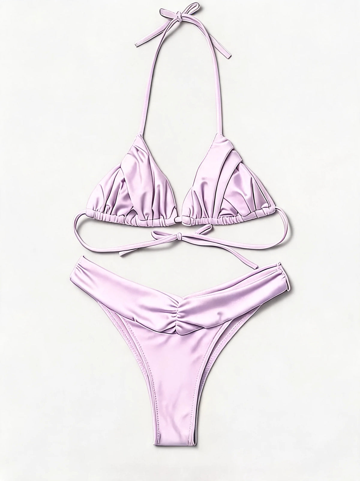 Solid Colour Bikini Set