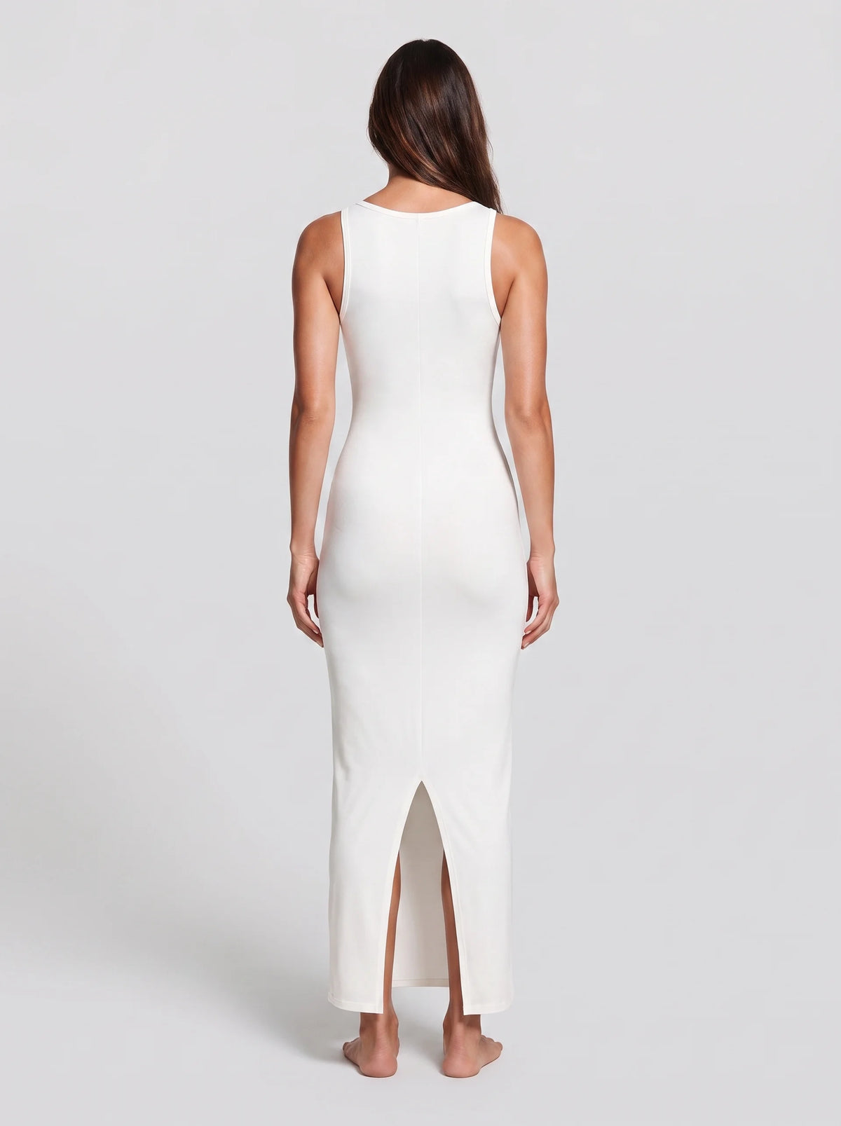 U-Neck Slit Maxi Dress